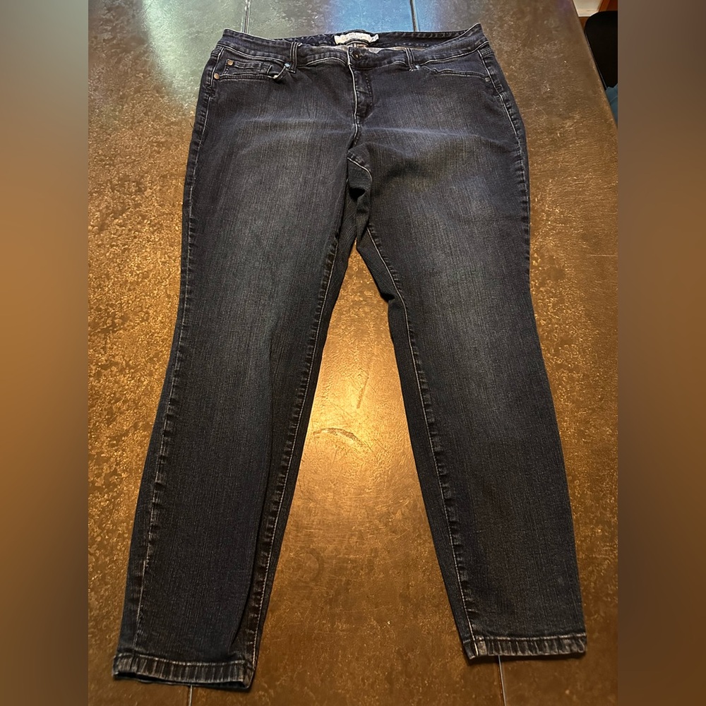 Torrid Jeans Womens 20 Skinny Ankle Mid-Rise Stretch Denim Medium Wash Blue